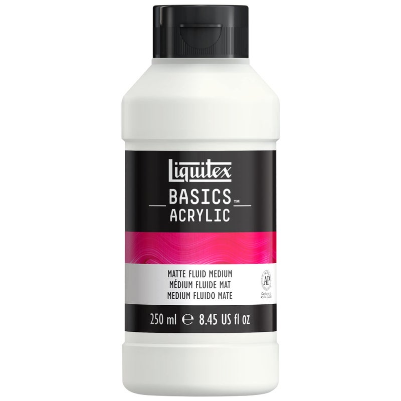 Liquitex BASICS Matte Fluid Medium, 250ml (8.4oz) Bottle